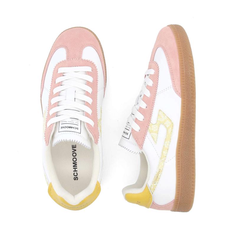 SHEFFIELD JOGGER W - NAPPA/SUEDE - BLANC/ROSE